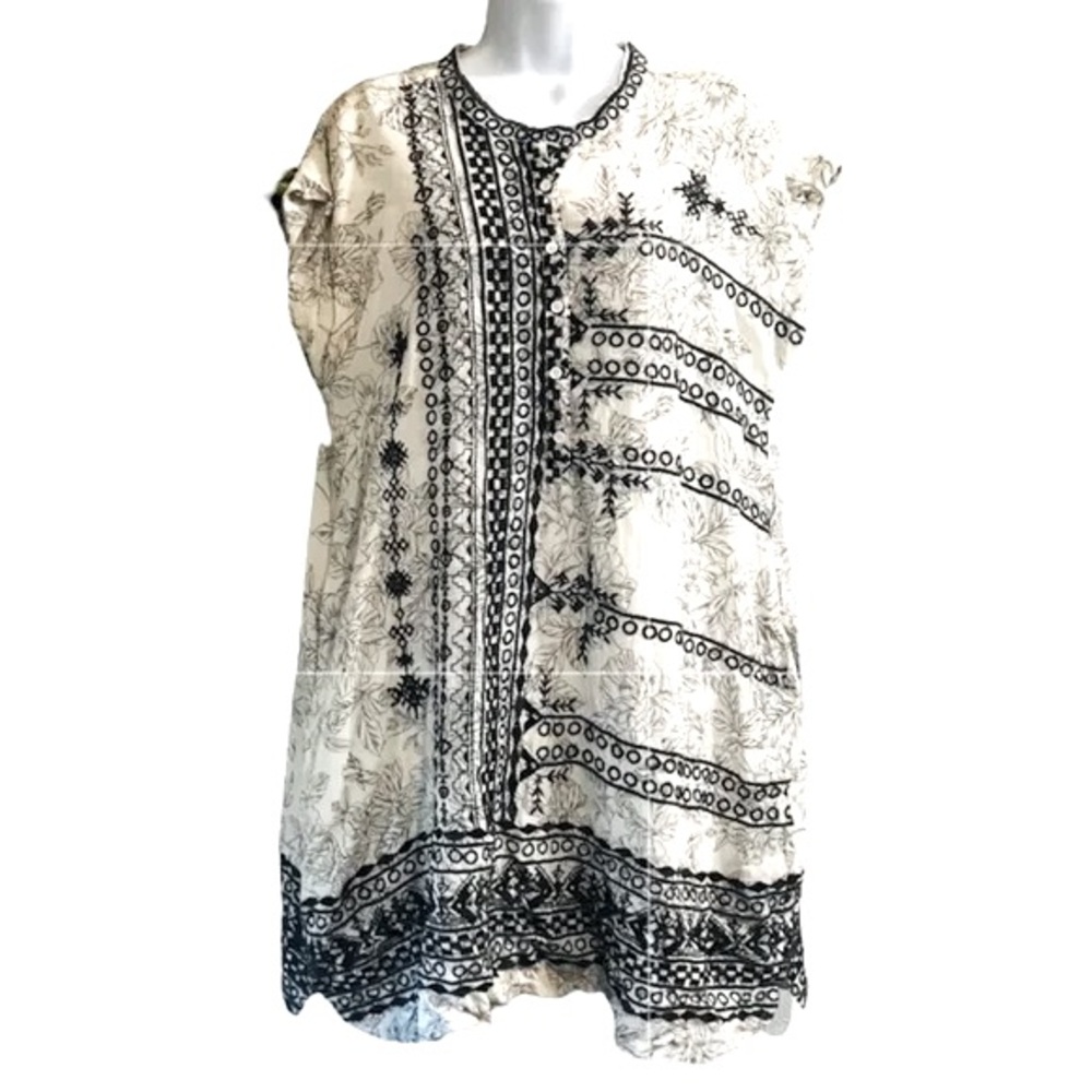 Johnny Was BIYA Embroidered Tunic Dress